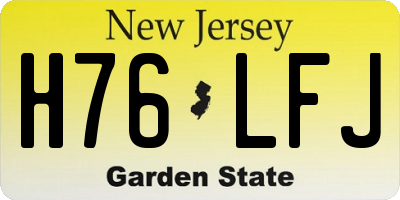 NJ license plate H76LFJ
