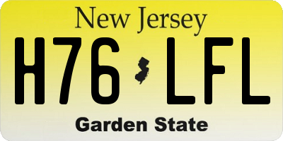 NJ license plate H76LFL
