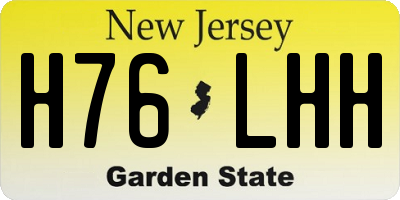 NJ license plate H76LHH