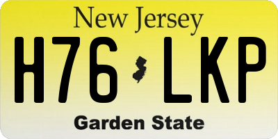 NJ license plate H76LKP