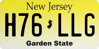 NJ license plate H76LLG
