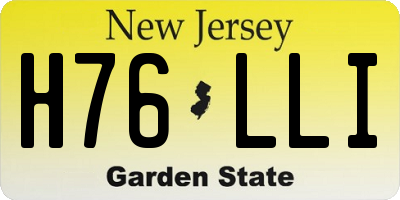 NJ license plate H76LLI