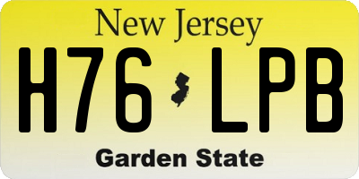 NJ license plate H76LPB