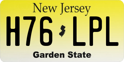 NJ license plate H76LPL