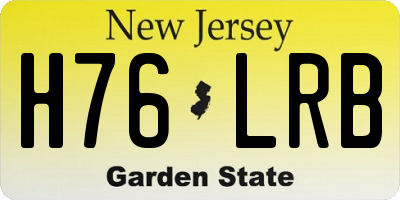 NJ license plate H76LRB
