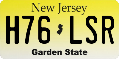 NJ license plate H76LSR