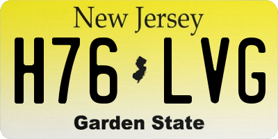 NJ license plate H76LVG