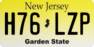 NJ license plate H76LZP