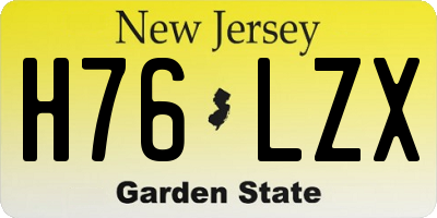 NJ license plate H76LZX