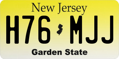 NJ license plate H76MJJ