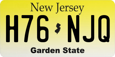 NJ license plate H76NJQ