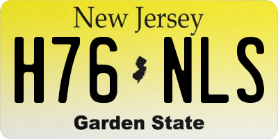 NJ license plate H76NLS