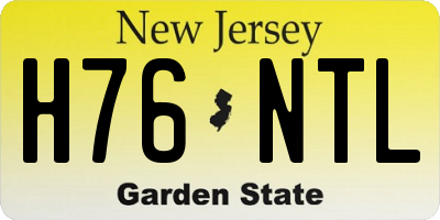 NJ license plate H76NTL
