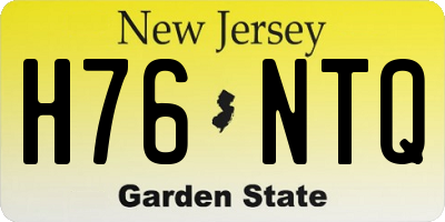 NJ license plate H76NTQ