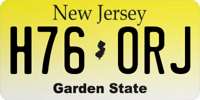 NJ license plate H76ORJ