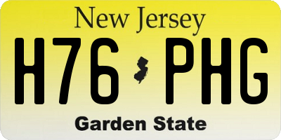NJ license plate H76PHG