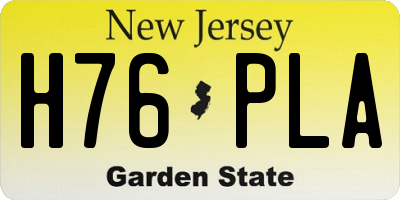 NJ license plate H76PLA