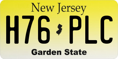 NJ license plate H76PLC