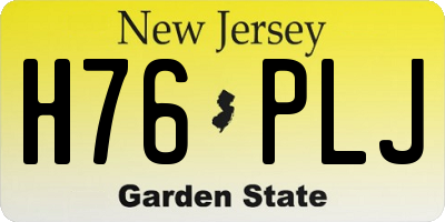 NJ license plate H76PLJ