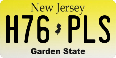 NJ license plate H76PLS