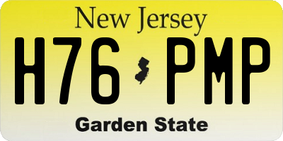 NJ license plate H76PMP