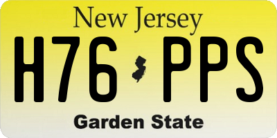 NJ license plate H76PPS