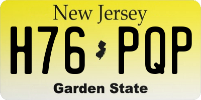 NJ license plate H76PQP