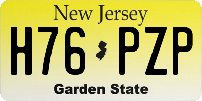 NJ license plate H76PZP