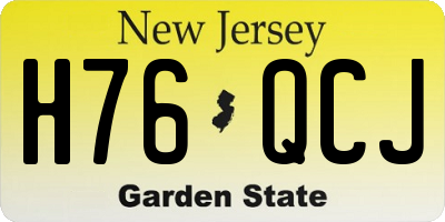 NJ license plate H76QCJ