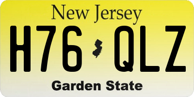 NJ license plate H76QLZ