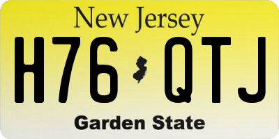 NJ license plate H76QTJ