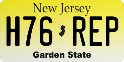 NJ license plate H76REP