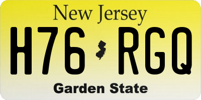 NJ license plate H76RGQ