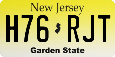 NJ license plate H76RJT