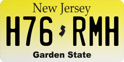 NJ license plate H76RMH
