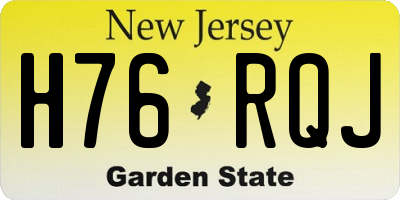NJ license plate H76RQJ