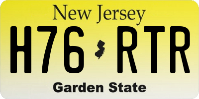 NJ license plate H76RTR