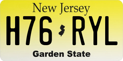 NJ license plate H76RYL