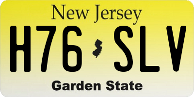 NJ license plate H76SLV