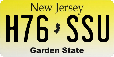 NJ license plate H76SSU