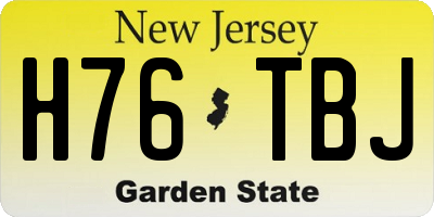 NJ license plate H76TBJ