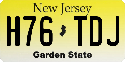 NJ license plate H76TDJ