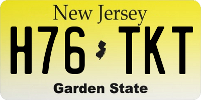 NJ license plate H76TKT