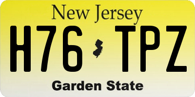 NJ license plate H76TPZ