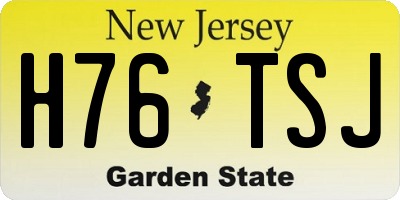 NJ license plate H76TSJ