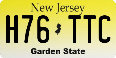NJ license plate H76TTC
