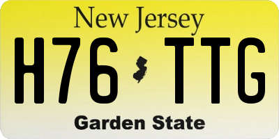 NJ license plate H76TTG