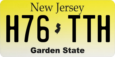 NJ license plate H76TTH