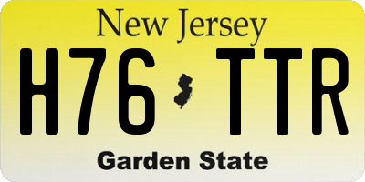 NJ license plate H76TTR