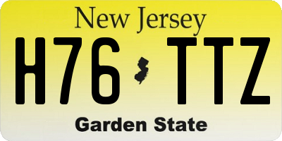 NJ license plate H76TTZ